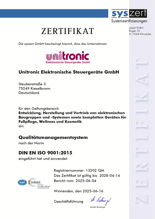 Zertifikat ISO 9001 2025